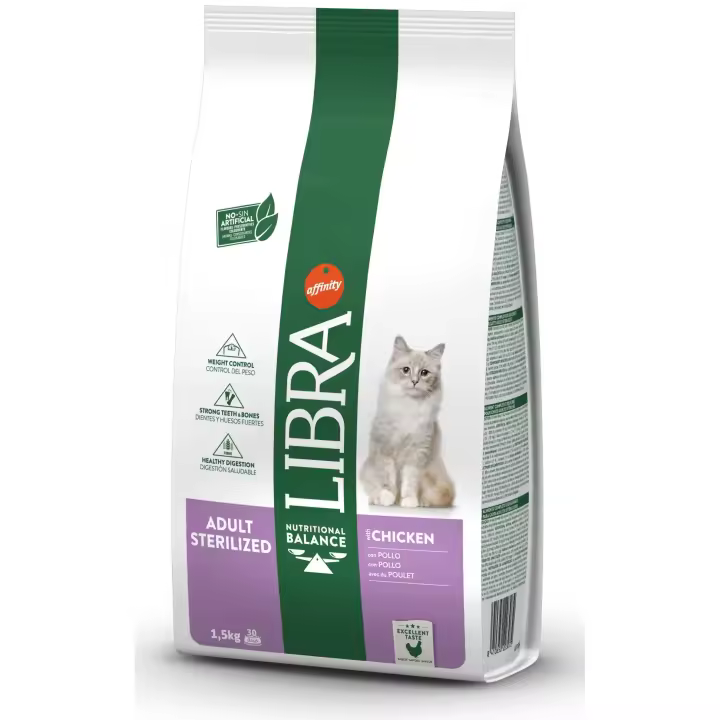 LIBRA Pienso para Gatos Esterilizados 12kg - 1