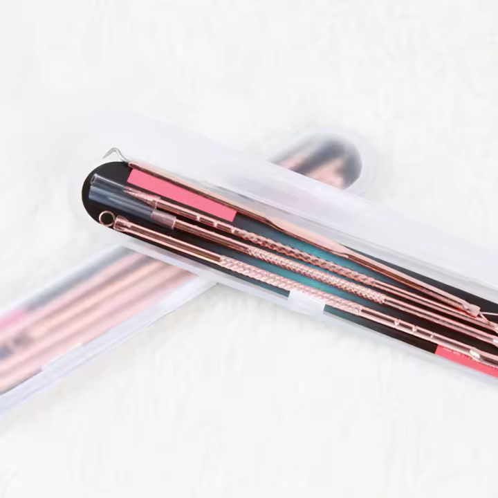 Agujas para Eliminación de Acné y Puntos Negros en la Piel Herramientas de Cuidado Facial Profundo Limpieza de Pores Negros Set de 4 - 1