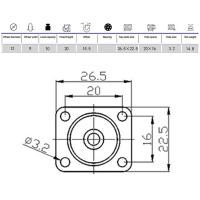 Rueda De Goma Suave Para Muebles Rueda Giratoria Universal Accesorio Doméstico Para Plataforma Carro Peso Del Paquete: No Especificado - details 1