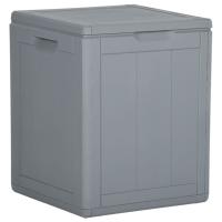 vidaXL Caja de almacenaje para jardín 90L PP ratán gris - details 0