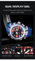 Reloj De Pulsera Deportivo SMAEL Para Hombres Dual Display Resistente Al Agua Cronógrafo Militar Con Pantalla LED Y Luz Retroiluminada - details 5