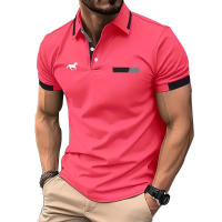 Camisa Polo Hombre Verano Manga Corta Moda Ajustada 100% Poliéster Secado Rápido Casual Negocios Estampado 3D Digital - details 5