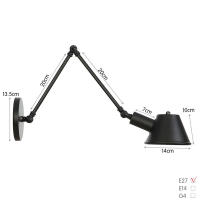 Lámpara De Pared Clásica Tradicional De Hierro Con Brazo Largo Para Iluminación Moderna Art Déco En Interiores Perfecta Para Lectura En Cocina Comedor Dormitorio Foyer Estudio - details 6