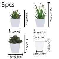 Set De 3 Plantas Miniatura En Macetas Simuladas Para Decoración De Hogares Restaurante Mesas Ventanas Y Estantes Material Plástico Estilo Bonsái - details 23