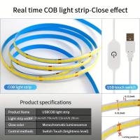Tira De LED COB Super Brillante Con Sensor De Movimiento PIR IP65 Impermeable 320 LEDs/m Para Decoración De Cocina Escaleras Armario - details 7