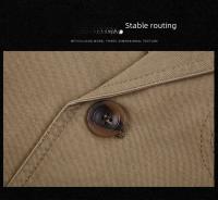 Chaqueta De Moda Para Hombres Primavera Otoño Slim Casual Negocios Elegante Suits Tops De Algodón Y Poliéster Cierre Único - details 5