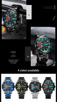 Reloj De Pulsera Curren 8402 Para Hombre Estilo Casual Y De Negocios Cronógrafo De 6 Manos Acero Inoxidable Resistente Al Agua - details 4