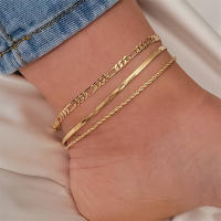 Juego De Pulseras De Tobillo En Forma De Serpiente Estilo Hip Hop Punk Para Mujer Color Oro Y Plata Vintage Accesorios De Playa Joyería De Verano Multicapa - details 5