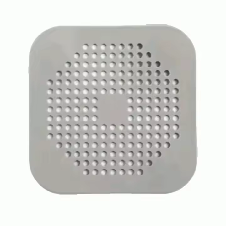 IMAXWAVE Filtro de Drenaje Plegable de Silicona con Ventosa - Atrapa Pelos para Ducha, Baño y Cocina - Colador de Desagüe Antibloqueo - Tapón Universal para Fregadero, Bañera y Lavabo (Gris) - 1