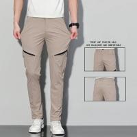 Pantalones Deportivos Casuales Para Hombre Verano 2023 Pantalones Rectos Delgados Cómodos Secado Rápido Adecuados Para Negocios Y Exterior - details 3