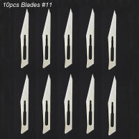 Cuchillo De Carbono Para Cirugía Y Oficina Hojas De Afeitar Números 10 11 12 15 Manija Larga Y Fuerte Para Cortar Metálico Y Madera - details 3