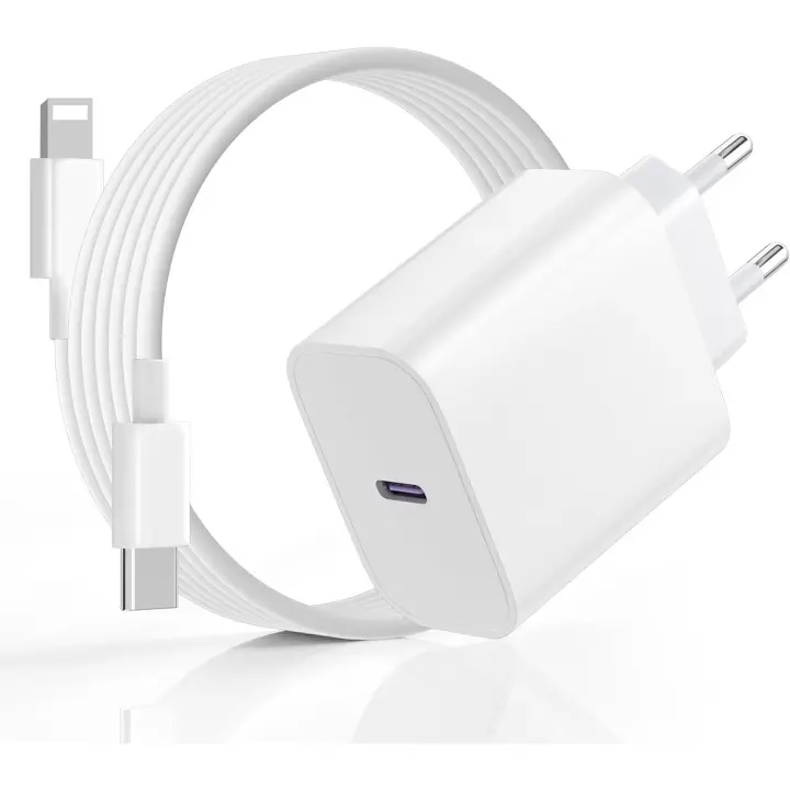 Cargador para iPhone Carga Quick 20W Cargador para iPhone 14 13, PD3.0 USB C Cargador con 1M Cable Luz-Ning para iPhone 14 Plus/14 Pro/14 Pro Max/13 12 11 SE XS MAX XR, para I-Pad - 1