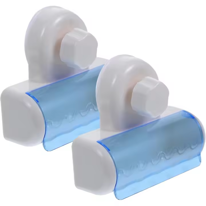 2 soportes para cepillos de dientes de pared con organizador de baño fácil de instalar, soporte de succión que ahorra espacio para uso familiar, diseño de cubierta para protección contra el polvo y el agua. - 1