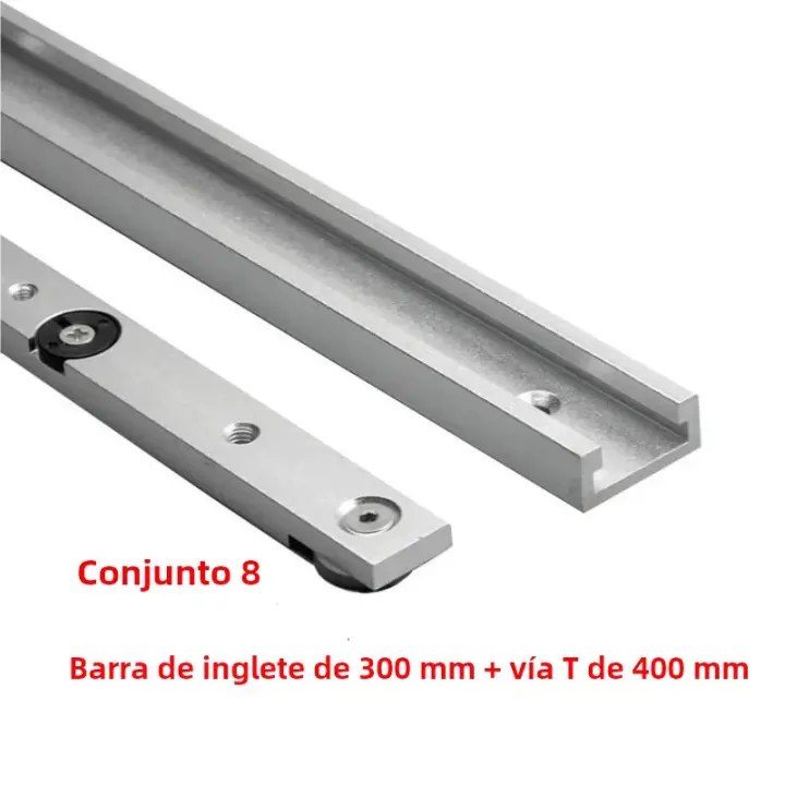 Kit De Guía De Miter Y Ranura T Para Carpintería Kit De Barra De Miter Y Deslizador T-Slot Para Máquina De Torno De Madera - 1