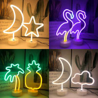 Luz De Neón USB Forma De Flamenco Iluminación De Pared Para Bodas Dormitorio Niños Habitación Bebé Luz LED Decorativa - details 2