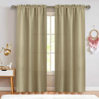 2PCS Cortinas De Color Sólido Con Bolsa De Mango Simple Para Filtering Luz Adecuadas Para Decoración De Sala De Estar Oficina Hogar Dormitorio - details 9