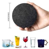 11pcs Coasters Redondos De Terciopelo Para Mesa De Comedor Protector Antigolpes Resistente Al Calor Para Taza De Café Y Té Tapete Para Vaso De Cocina Accesorios - details 3