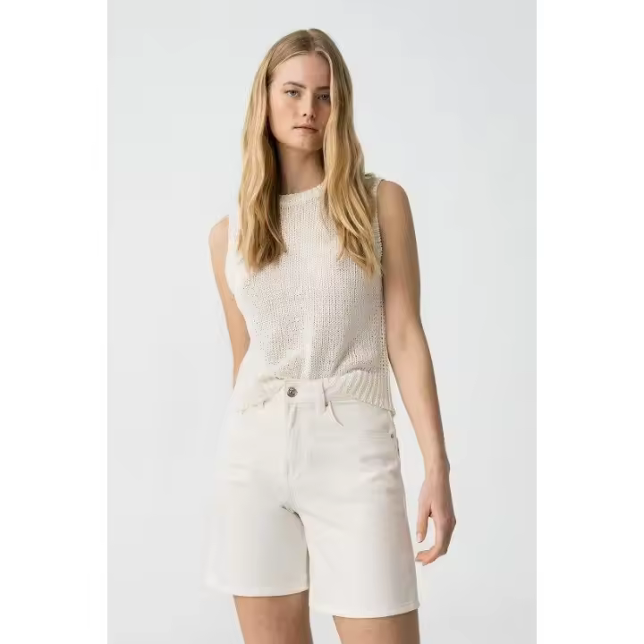 Faldas y shorts Marcas Mujer Ropa Tiffosi Tiffosi mujer  Short vaquero -Tiffosi- Benny_9 blanco - 1