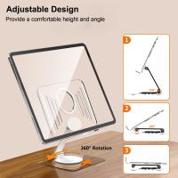 Soporte Ajustable Para Tableta Acrílico Plegable Soporte De Mesa Para iPad Samsung Huawei Xiaomi Compatible Con Pad Universal 360° Giratorio - details 2