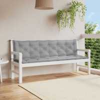 vidaXL Cojín de banco de jardín tela Oxford 200x(50+50)x7 cm en color Antracita/Gris | acolchados duraderos para sofás de jardín terraza exterior - details 1
