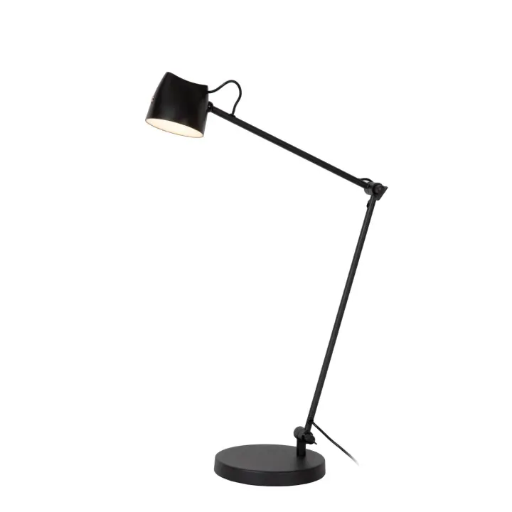 Lucide MILNE - Lámpara de lectura - LED Regul. - 1x8W 2700K - Negro - 1