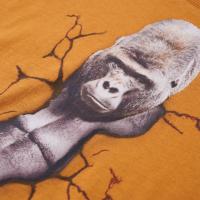 Camiseta infantil de manga larga ocre oscuro 140 - details 3