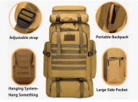 Mochipa impermeable 80L para hombre, granola capacidad para senderismo, acampada, viaje, Deporte al Aire Libre, equipo de camping - details 2