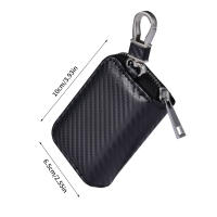 Bolsa De Bloqueo De Señal Para Llaves De Coche PU Cuero Antirrobo Anti-Hackeo Cremallera RFID Shielded Faraday Box Para Auto - details 0