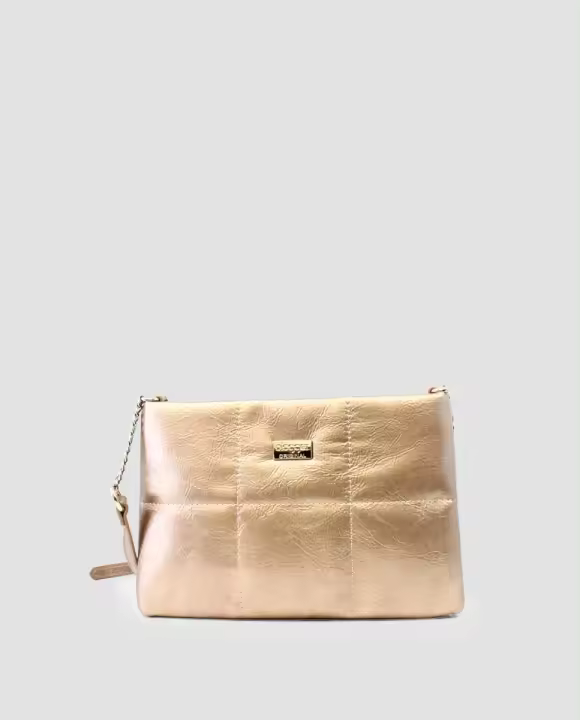 Blogger BUB Bandolera de mujer dorada en polipiel 78597 - 1