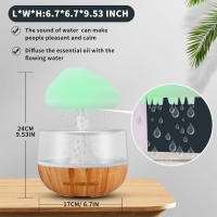 Humidificador de nube de lluvia de escritorio, lámpara de aromaterapia, difusor de sonido USB, luz nocturna colorida, decoración del hogar, 7 colores - details 4