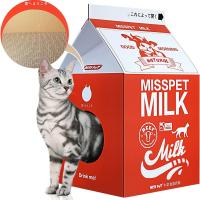 Waneka Casita de Cartón Caja de Leche para Gatos Rascador Refugio para Gato Ondulado Rascador Gato Carton Cama Rascador Protección de Muebles Almohadilla para Rascar - details 4