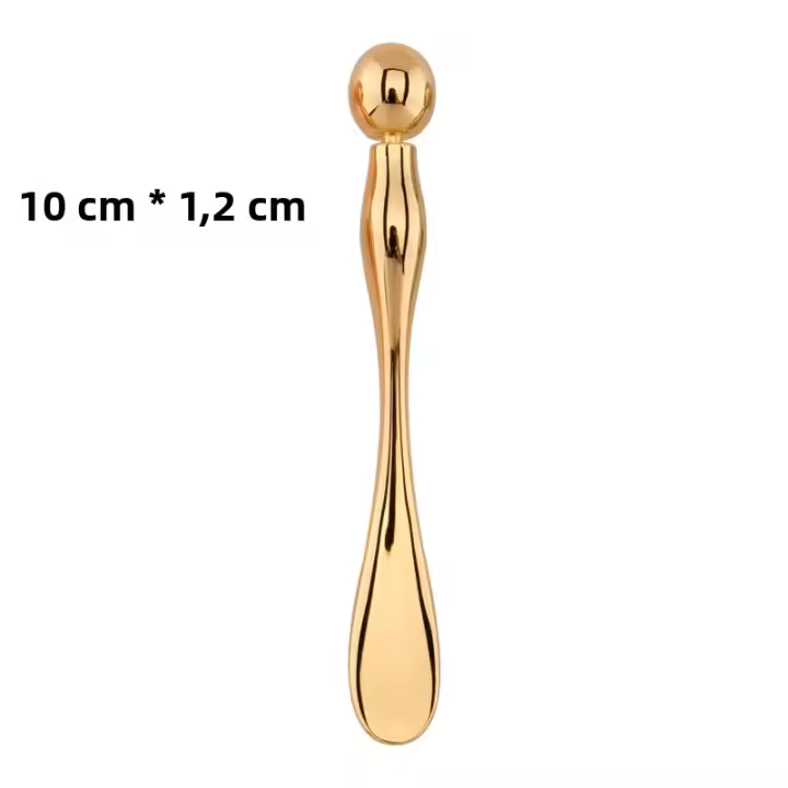 Palo De Masaje Facial De Metal Antiarrugas Aplicador De Crema Para Los Ojos Mezclador De Mascarillas Cuchara De Belleza Para El Cuidado De La Piel Del Rostro - 1
