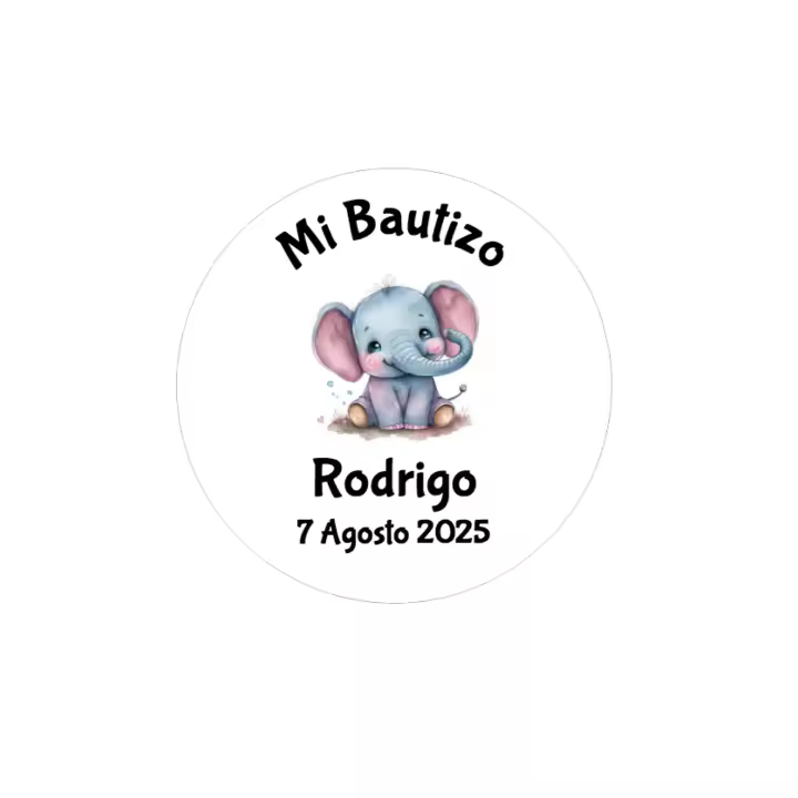 40 Etiquetas adhesivas personalizadas para regalos de bautizo niña niño pegatinas adhesivas personalizadas para regalos de invitados de bautizo 4,5 cm de diámetro - 1