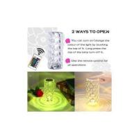 Lámpara de Mesa LED de Cristal Lámpara de Mesa LED de Diamante Lámpara de noche acrílica Luz de Nocturna Led [16 Colores Y 4 Modos] Con mando a distancia Luz Nocturna que cambia de color RGB - details 3
