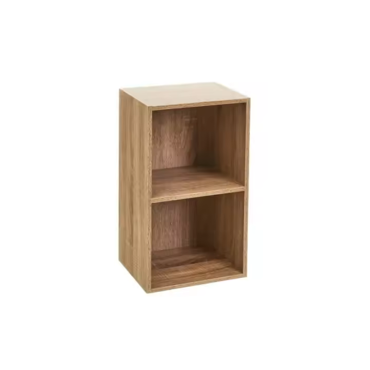 Dcasa Estantería cubo flotante 1 estante de madera marrón para colgar en la pared o en el suelo de 30x24x54 cm - 1