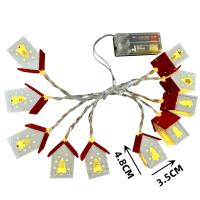 Luz De Navidad En Forma De Casa De Madera Con 10 LEDs De 1.5M Adorno Colgante Para Árbol De Navidad Decoración Para El Hogar Regalos De Navidad 2024 - details 1
