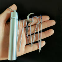 Kit De Limpieza Dental Reutilizable Con Limpiaencías De Dientes Y Llave De Olla De Acero Inoxidable Set De Limpieza Oral Para Adultos Con Bolsa De Aluminio+ Nylon - details 0
