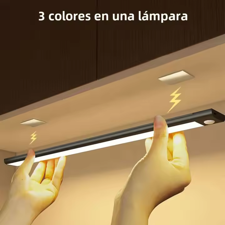 Lámpara Nocturna LED Recargable Por USB Con Sensor De Movimiento Luz Sin Cable Para Armario Cocina Iluminación De Emergencia Rectangular - 1