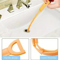 2pcs Herramienta De Limpieza Para Desobstruir Tuberías De Cocina Y Toilette Eliminador De Pelos Para Grifos Y Drenajes Ecológica Y Resistente Al Agua - details 8