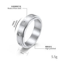 Anillo Rotativo De Acero Inoxidable Con Estrella De Diamante Para Aliviar El Ansiedad Y Descomprimir Anillo De Moda Unisex - details 5