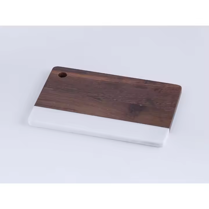 Tabla de Cortar Cocina, Madera de acacia y piedra para Cortar Carne, Verduras, Quesos, Embutidos y mas, 36cmx20cmx1,7cm Alimentos Seguros - 1