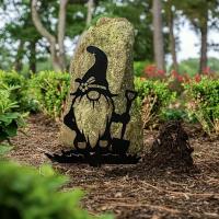 1pc Decoración De Jardín De Metal En Forma De Síntoma Navideño Grande Con Silueta De Gnome Para Adornar El Jardín Al Aire Libre - details 5