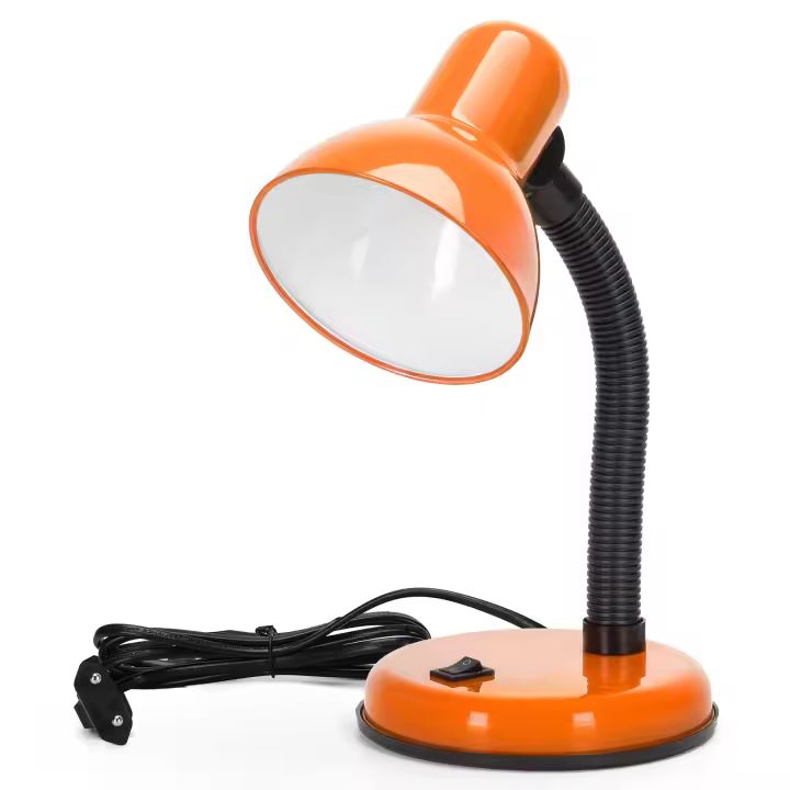 Aigostar lámpara de escritorio retro, flexo escritorio sin bombilla, lámpara de mesa compatible con led bombillas modelo E27, Máx 240V,  para juvenil, niños, niñas, trabajar, estudiar - 1