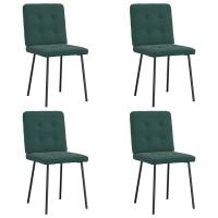 vidaXL Sillas de comedor 4 unidades terciopelo en color Gris claro/Verde claro/Verde oscuro y más | cómodas modernas ergonómicas para comedor cocina salón hogar - details 2