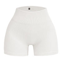 Shorts Deportivos Sin Costuras De Cintura Alta Para Mujer Yoga Fitness Running Estilo Levantamiento De Caderas Material Nylon - details 5