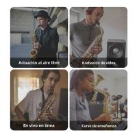 XIAOKOA UHF Micrófono Inalámbrico Para Saxofón Y Trumpet 160ft De Alcance Transmisor Y Receptor Plug And Play Kit De Micrófonos - details 9