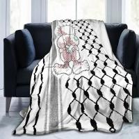 Manta De Punto De Flanela Tatreez Con Patrón Kufiya Keffiyeh Para Hogar Y Hotel Sofá Tamaño 125*100cm Moderna Y Creativa - details 4