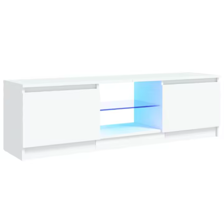 vidaXL Mueble para TV con luces LED blanco 120x30x35,5 cm - 1