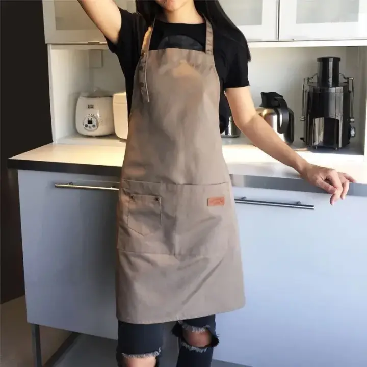 Nueva Moda Del Delantal De Cocina Para Mujer Y Hombre Chef Trabajo Delantal Para Barbacoa Restaurante Bar Tienda Salones De Belleza Estudios Uniforme - 1