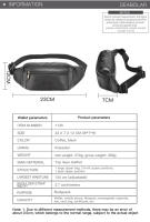 Riñonera de cuero genuino para hombre, bolso de hombro informal de negocios de alta capacidad con correas ajustables, regalos - details 0